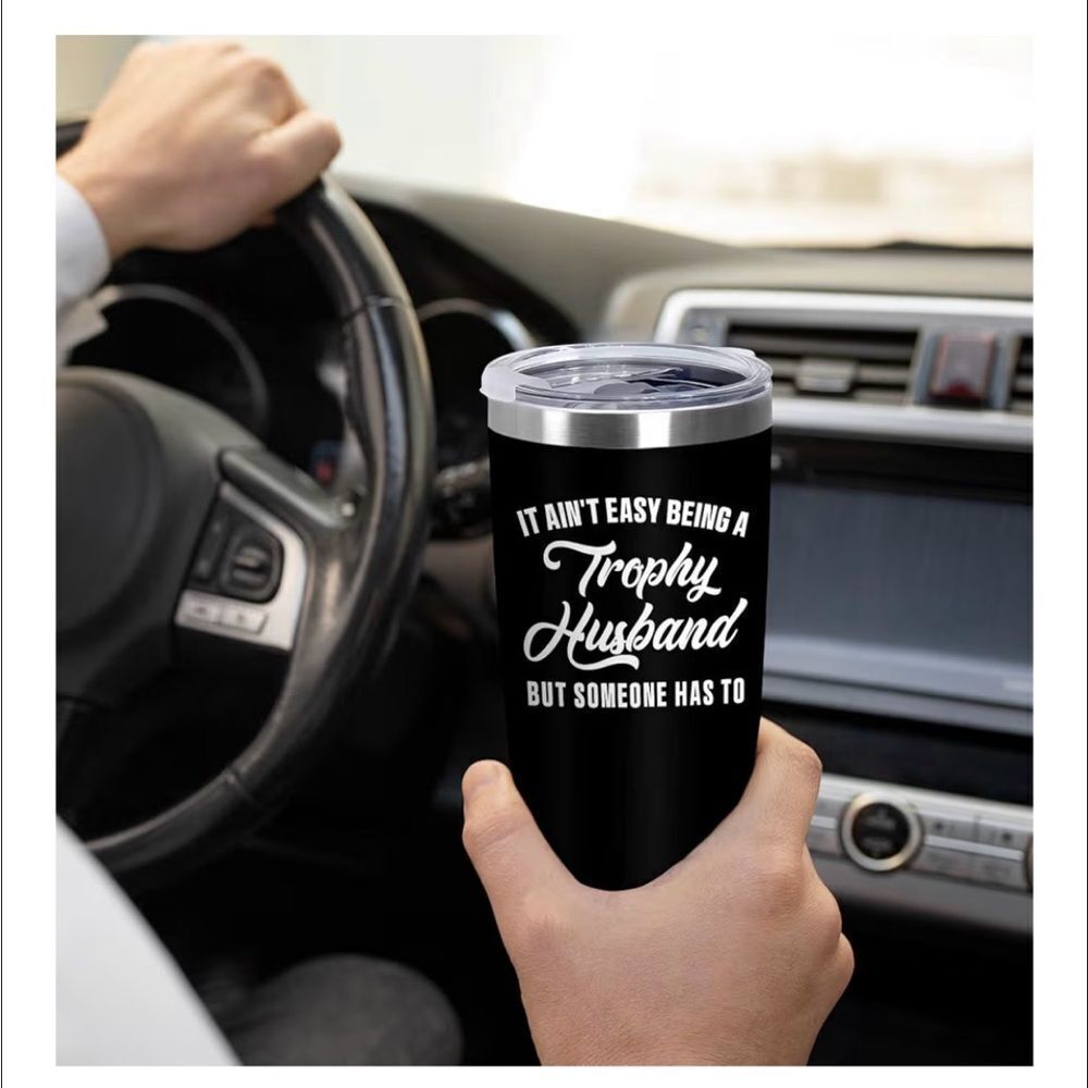 Trophy Husband Insulated Coffee Tumbler with Lid 20 oz
